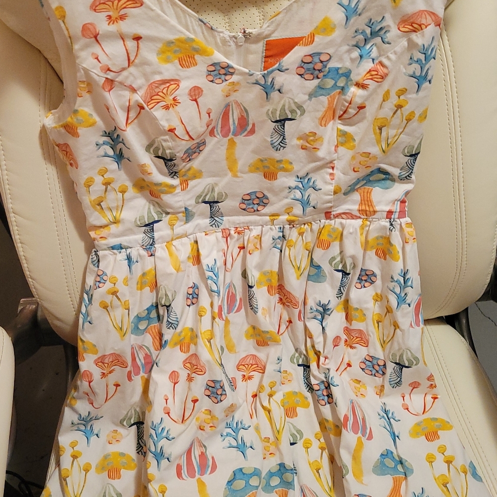 Colorful Mushroom Print Modcloth Dress